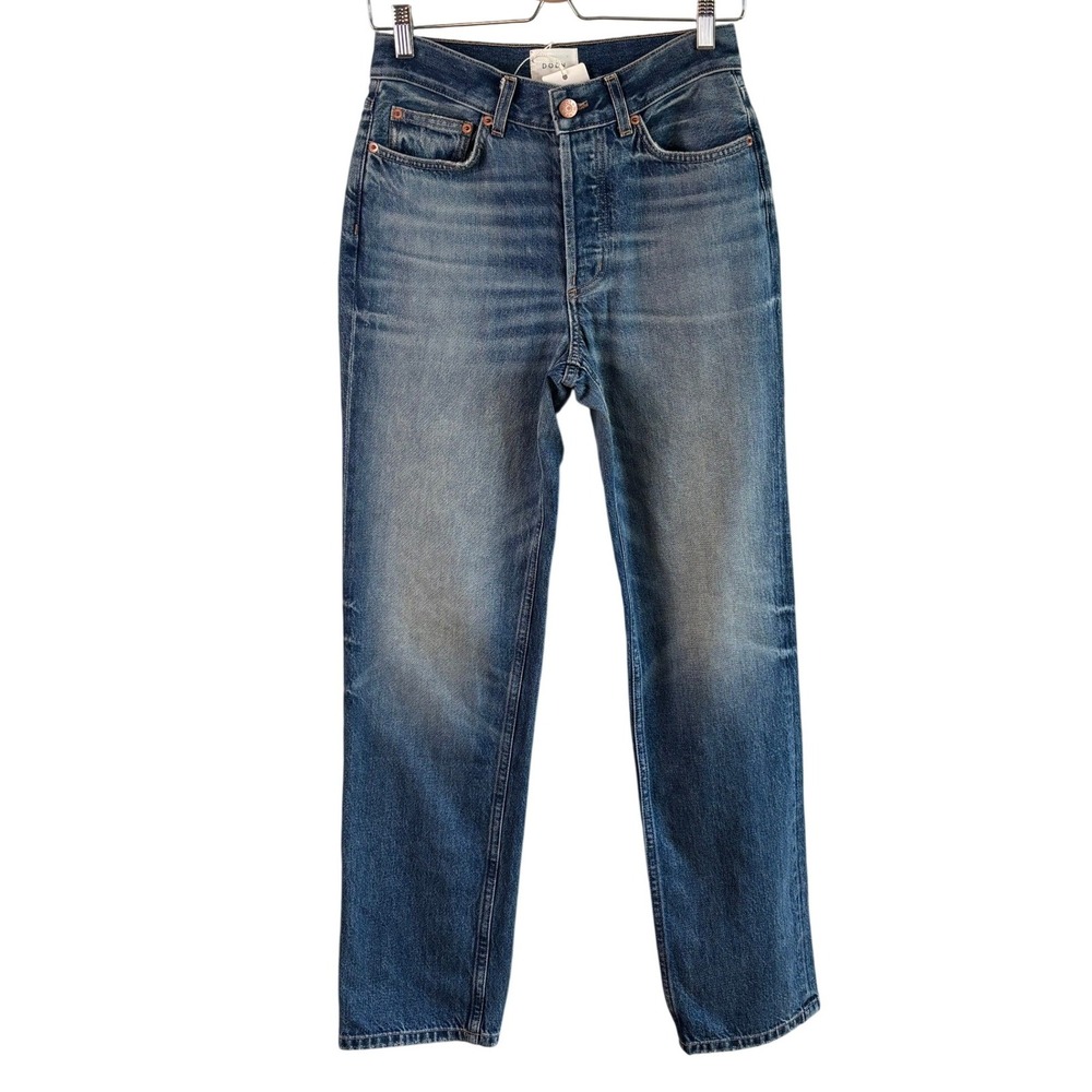 NEW DOEN Diana Jean Trouville Wash Womens Size 25 High Rise Straight Leg Denim